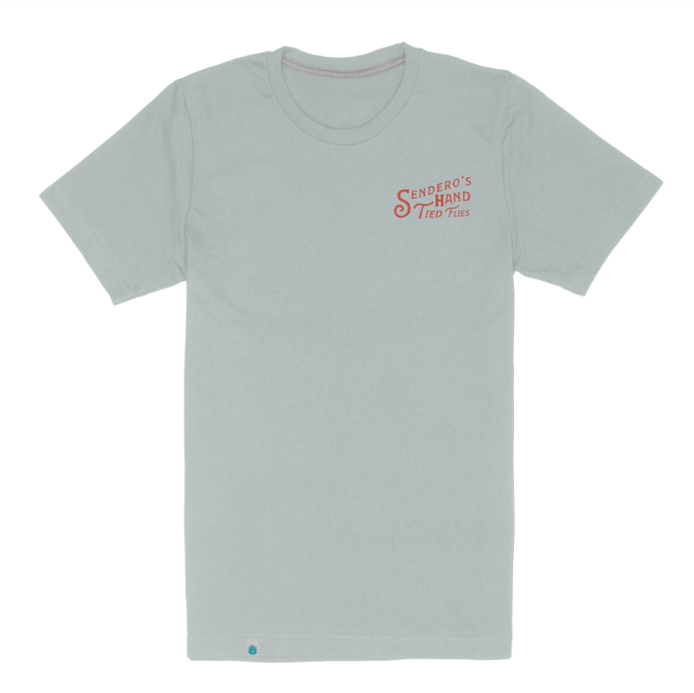 Hand Tied Flies T-Shirt - Big Sky Blue